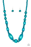 Summer Breezin - Blue Necklace - Paparazzi Accessories Necklace Bedazzle Me Pretty Mobile Fashion Boutique