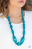 Summer Breezin - Blue Necklace - Paparazzi Accessories Necklace Bedazzle Me Pretty Mobile Fashion Boutique