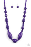 Summer Breezin - Purple Necklace - Paparazzi Accessories Necklace Bedazzle Me Pretty Mobile Fashion Boutique