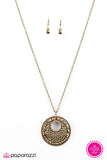 Summer Dusk - Brass Necklace - Paparazzi Accessories Necklace Bedazzle Me Pretty Mobile Fashion Boutique