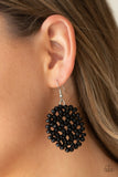Summer Escapade - Black Earrings - Paparazzi Accessories Earrings Bedazzle Me Pretty Mobile Fashion Boutique