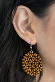 Summer Escapade - Brown Earrings - Paparazzi Accessories Earrings Bedazzle Me Pretty Mobile Fashion Boutique