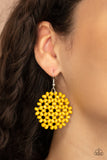 Summer Escapade - Yellow Earrings - Paparazzi Accessories Earrings Bedazzle Me Pretty Mobile Fashion Boutique