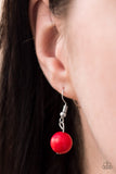 Summer Fling - Red Necklace - Paparazzi Accessories Necklace Bedazzle Me Pretty Mobile Fashion Boutique