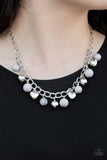 Summer Fling - Silver Necklace - Paparazzi Accessories Necklace Bedazzle Me Pretty Mobile Fashion Boutique