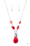 Summer Idol - Red Necklace - Paparazzi Accessories Necklace Bedazzle Me Pretty Mobile Fashion Boutique