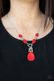 Summer Idol - Red Necklace - Paparazzi Accessories Necklace Bedazzle Me Pretty Mobile Fashion Boutique