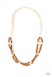 Summer Odyssey - White Necklace - Paparazzi Accessories Necklace Bedazzle Me Pretty Mobile Fashion Boutique