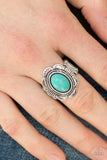 Summer Paradise - Blue Ring - Paparazzi Accessories Ring Bedazzle Me Pretty Mobile Fashion Boutique
