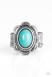 Summer Paradise - Blue Ring - Paparazzi Accessories Ring Bedazzle Me Pretty Mobile Fashion Boutique