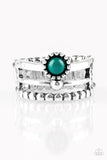 Summer Retreat - Green Ring - Paparazzi Accessories Ring Bedazzle Me Pretty Mobile Fashion Boutique