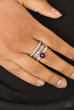Summer Retreat - Purple Ring - Paparazzi Accessories Ring Bedazzle Me Pretty Mobile Fashion Boutique
