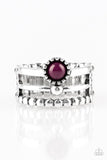 Summer Retreat - Purple Ring - Paparazzi Accessories Ring Bedazzle Me Pretty Mobile Fashion Boutique