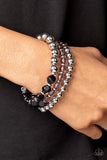 Summer Sabbatical - Black Bracelet - Paparazzi Accessories Bracelet Bedazzle Me Pretty Mobile Fashion Boutique