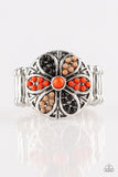 Summer Sandcastles - Red Ring - Paparazzi Accessories Ring Bedazzle Me Pretty Mobile Fashion Boutique