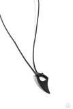 Summer Shark - Black Necklace - Paparazzi Accessories Necklace Bedazzle Me Pretty Mobile Fashion Boutique
