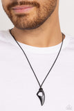 Summer Shark - Black Necklace - Paparazzi Accessories Necklace Bedazzle Me Pretty Mobile Fashion Boutique