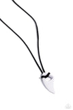 Summer Shark - White Necklace - Paparazzi Accessories Necklace Bedazzle Me Pretty Mobile Fashion Boutique