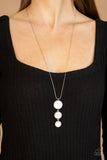 Summer Shores - White Necklace - Paparazzi Accessories Necklace Bedazzle Me Pretty Mobile Fashion Boutique