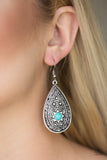 Summer Sol - Blue Earrings - Paparazzi Accessories Earrings Bedazzle Me Pretty Mobile Fashion Boutique