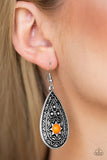 Summer Sol - Orange Earrings - Paparazzi Accessories Earrings Bedazzle Me Pretty Mobile Fashion Boutique