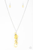 Summer Solo - Yellow Necklace - Paparazzi Accessories Necklace Bedazzle Me Pretty Mobile Fashion Boutique