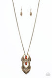 Summer SOUL-stice - Brown Necklace - Paparazzi Accessories Necklace Bedazzle Me Pretty Mobile Fashion Boutique