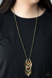 Summer SOUL-stice - Brown Necklace - Paparazzi Accessories Necklace Bedazzle Me Pretty Mobile Fashion Boutique