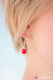 Summer Sun - Red Necklace - Paparazzi Accessories Necklace Bedazzle Me Pretty Mobile Fashion Boutique