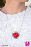 Summer Sun - Red Necklace - Paparazzi Accessories Necklace Bedazzle Me Pretty Mobile Fashion Boutique