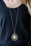 Summer Sunbeam - Yellow Necklace - Paparazzi Accessories Necklace Bedazzle Me Pretty Mobile Fashion Boutique