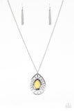 Summer Sunbeam - Yellow Necklace - Paparazzi Accessories Necklace Bedazzle Me Pretty Mobile Fashion Boutique