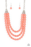 Summer Surprise - Orange Necklace - Paparazzi Accessories Necklace Bedazzle Me Pretty Mobile Fashion Boutique