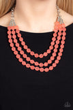 Summer Surprise - Orange Necklace - Paparazzi Accessories Necklace Bedazzle Me Pretty Mobile Fashion Boutique