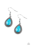 Summer Vacay - Blue Earrings - Paparazzi Accessories Earrings Bedazzle Me Pretty Mobile Fashion Boutique
