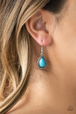 Summer Vacay - Blue Earrings - Paparazzi Accessories Earrings Bedazzle Me Pretty Mobile Fashion Boutique