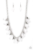 Summertime Tryst - White Necklace - Paparazzi Accessories Necklace Bedazzle Me Pretty Mobile Fashion Boutique