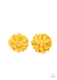 Summery Salutations - Yellow Hair Clip - Paparazzi Accessories Hair Clip Bedazzle Me Pretty Mobile Fashion Boutique