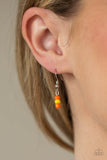 Summery Sensations - Orange Necklace - Paparazzi Accessories Necklace Bedazzle Me Pretty Mobile Fashion Boutique