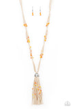 Summery Sensations - Orange Necklace - Paparazzi Accessories Necklace Bedazzle Me Pretty Mobile Fashion Boutique