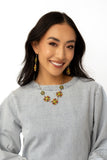 SUN and Fancy Free - Green Necklace - Paparazzi Accessories Necklace Bedazzle Me Pretty Mobile Fashion Boutique