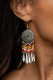 Sun Warrior - Multi Earrings - Paparazzi Accessories Earrings Bedazzle Me Pretty Mobile Fashion Boutique
