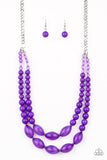 Sundae Shoppe - Purple Necklace - Paparazzi Accessories Necklace Bedazzle Me Pretty Mobile Fashion Boutique