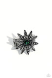 Sunflower Season - Green Ring - Paparazzi Accessories Ring Bedazzle Me Pretty Mobile Fashion Boutique