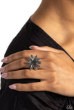 Sunflower Season - Green Ring - Paparazzi Accessories Ring Bedazzle Me Pretty Mobile Fashion Boutique