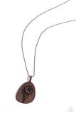 Sunflower Shift - Copper Necklace - Paparazzi Accessories Necklace Bedazzle Me Pretty Mobile Fashion Boutique