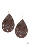 Sunny Incantations - Brown Earrings - Paparazzi Accessories Earrings Bedazzle Me Pretty Mobile Fashion Boutique