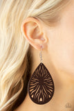 Sunny Incantations - Brown Earrings - Paparazzi Accessories Earrings Bedazzle Me Pretty Mobile Fashion Boutique