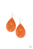Sunny Incantations - Orange Earrings - Paparazzi Accessories Earrings Bedazzle Me Pretty Mobile Fashion Boutique