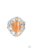 Sunny Solstice - Orange Ring - Paparazzi Accessories Ring Bedazzle Me Pretty Mobile Fashion Boutique